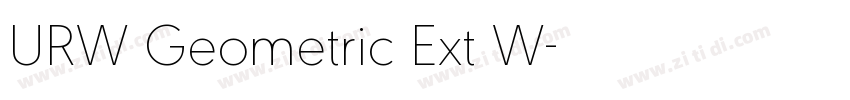 URW Geometric Ext W字体转换
